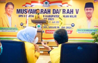 Hadiri Musda Golkar, Afrizal Sintong: Rohil Perlu Bersinergi Dengan Pemprov untuk Pembangunan