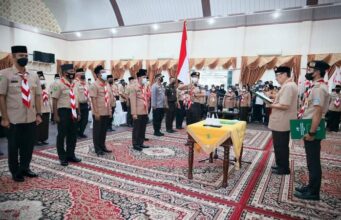 Bupati Afrizal Sintong dan Wabup H. Sulaiman Dikukuhkan Sebagai Kamabicab dan Wakamabicab Pramuka 0410 Rohil