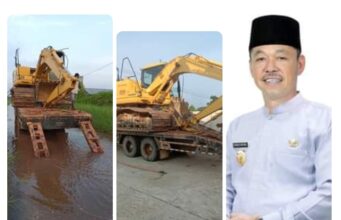 Antisipasi Banjir, Instruksi Bupati Alat Berat DLH dan PU Rohil Langsung Lakukan Normalisasi