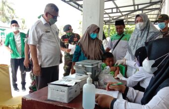 Sekda Rohil Buka Vaksinasi Massal GP Ansor