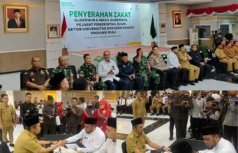 Asisten Pembinaan Hadiri Kegiatan Penyerahan Zakat Gubernur dan Wakil Gubernur Riau