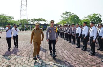 Polres Rohil Gelar Apel Pasukan Ops Ketupat Lancang Kuning 2023