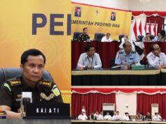Asintel Kejati Riau dan Kordinator Bidang Datun Hadiri Rapat Bencana Karhutla 2023