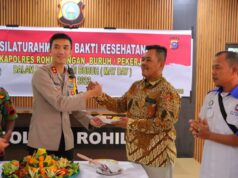 Kapolres Rohil Gelar Silahturahmi dan Bhakti Kesehatan Bersama Para Buruh