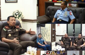 Kajati Supardi Terima Kunjungan Kerja Danlanud Roesmin Nurjadin