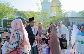 Wakil Bupati H.Sulaiman Sholat Idul Adha di Masjid Khairunnas