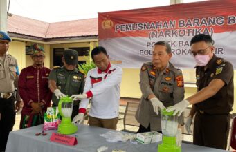 Kasubsi Penuntutan Judika Albert Christian Hadiri Pemusnahan BB Sabu-sabu 816,43 gram
