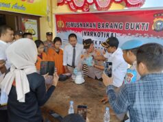 Polsek Pujud Lakukan Pemusnahan Barang Bukti Sabu-sabu