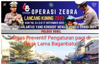 Satlantas Polres Rohil Gelar Strong Poin dan Pengaturan Lalin