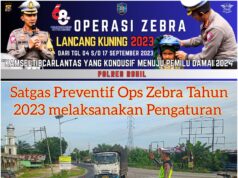 Satlantas Polres Rohil Gelar Strong Point Pagi dan Gatur Lalin Dalam Ops Zebra LK 2023