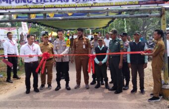 Polres Rohil Resmikan Kepenghuluan Labuhan Tangga Baru Sebagai Kampung Bebas Narkoba