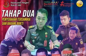 JPU Kejari Rohil Melakukan Serah Terima Tersangka dan BB Tahap II