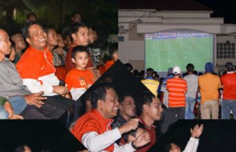Wabup H. Sulaiman Gelar Nobar Piala Asia U-23 Indonesia Vs Uzbekistan Dikediaman Rumah Peribadinya