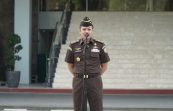 Asisten Pidana Militer Kejati Riau Jadi Penerima Apel Kerja Pagi