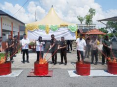 Kejari Rohil Lakukan Pemusnahan BB Telah Berkekuatan Hukum Tetap