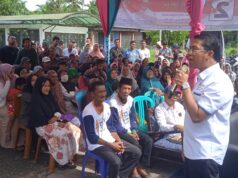 Massa Membludak Ikuti Kampanye Dialogis Pasangan Nomor 2 H. Bistamam-Jhony Charles di Kelurahan Bagan Kota