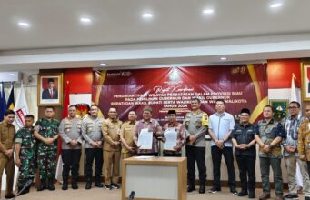 Jaga Hak Pilih Warga Perbatasan, Bawaslu Rohil Hadiri Rakor Pendirian TPS Perbatasan Dalam Provinsi Riau