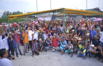 Kampanye di Pulau Halang, Paslon Bistamam-Jhony Charles Janji Benahi Infrastruktur dan Air Bersih