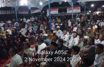 Ribuan Masyarakat Bergema Bersholawat di Kampanye Paslon H. Bistamam-Jhony Charles Simpang Benar