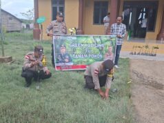 Peringati Hari Pohon Nasional 2025, Polsek Panipahan Gelar Penanaman Pohon Serentak