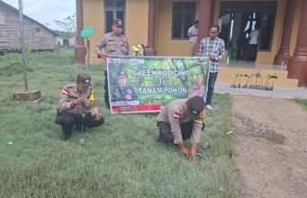 Peringati Hari Pohon Nasional 2025, Polsek Panipahan Gelar Penanaman Pohon Serentak
